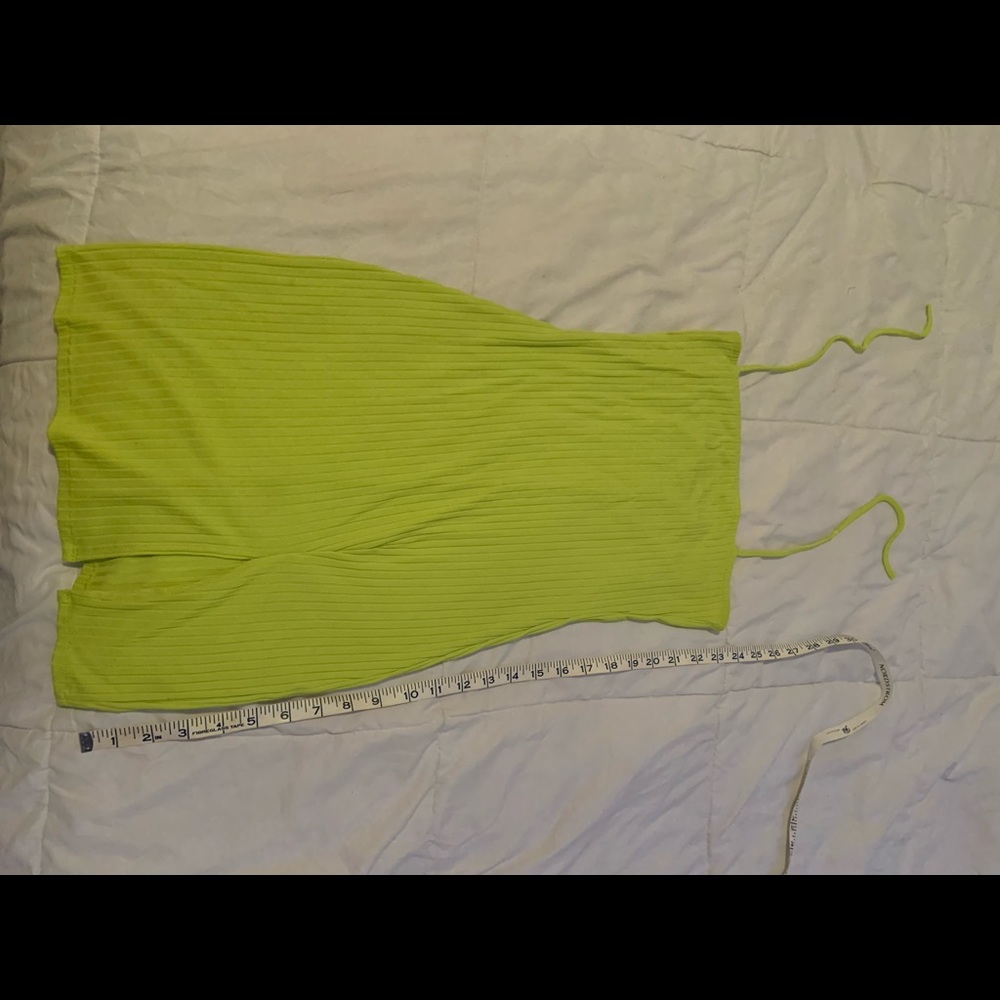 Neon mini spaghetti strap dress